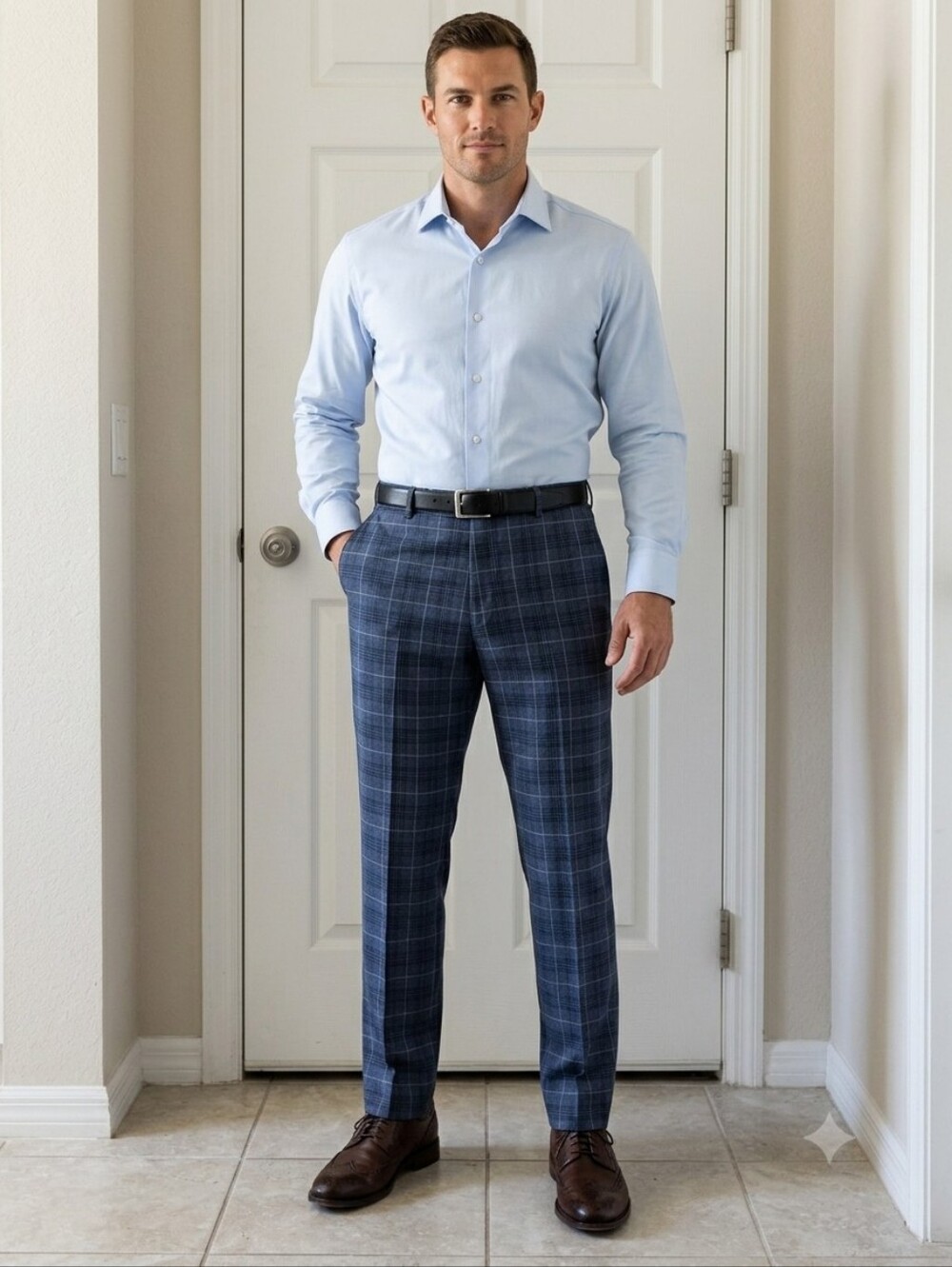 MURANO ALEX MEN'S SLIMFIT NWT CHECK PANTS SIZE 34X34